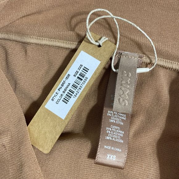 SKIMS Fits Everybody Cheeky Brief Panty Panties Women's XXS 2XS Sienna Brown NEW - Picture 10 of 10